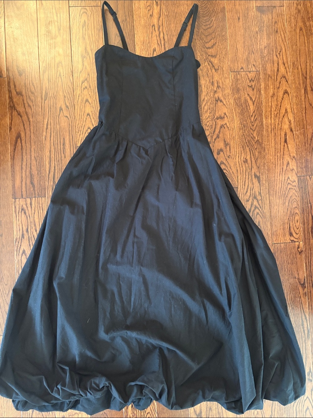 Classic Black Spaghetti-Strap Dress midi